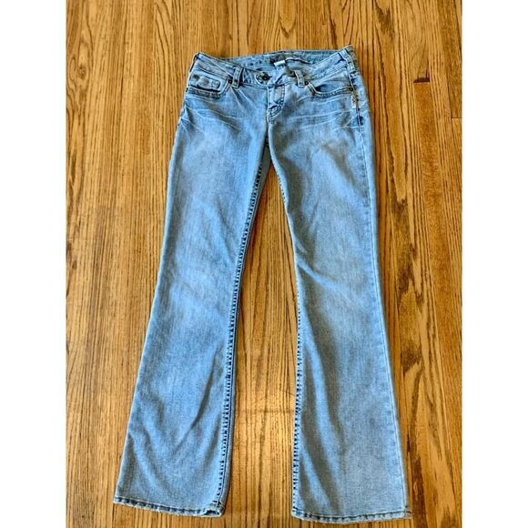 VTG y2k 90s 2000 Silver Tuesday Jeans Western Glove Works Low Rise Flare Boot 28 - Picture 4 of 16